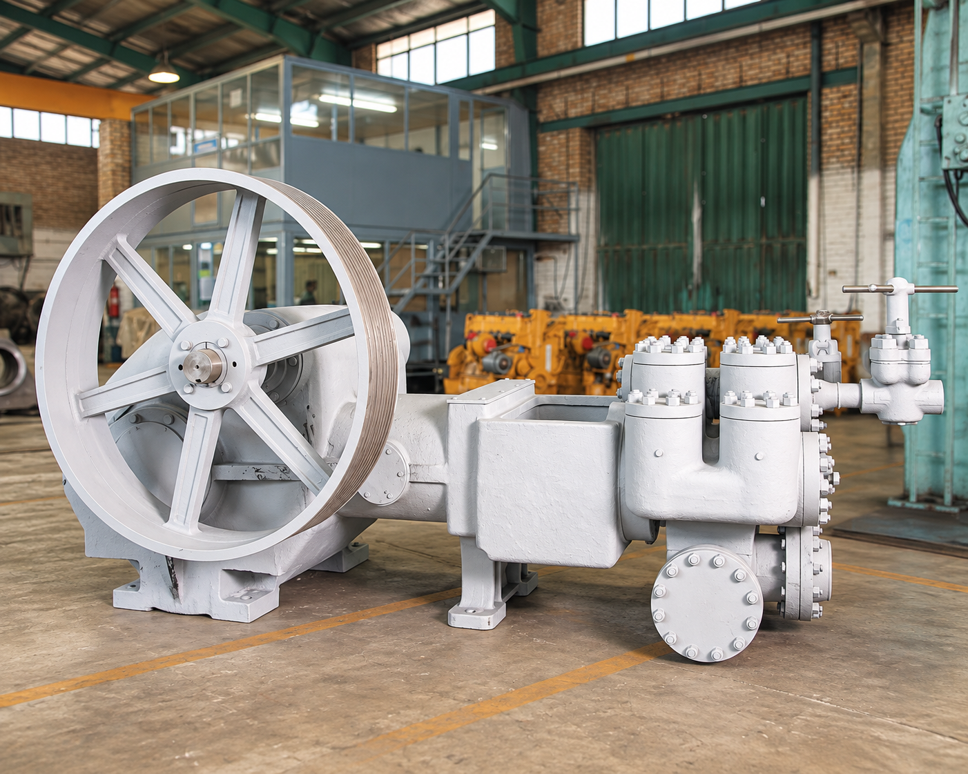 Petropedam reciprocating pump in the manufacturing facility